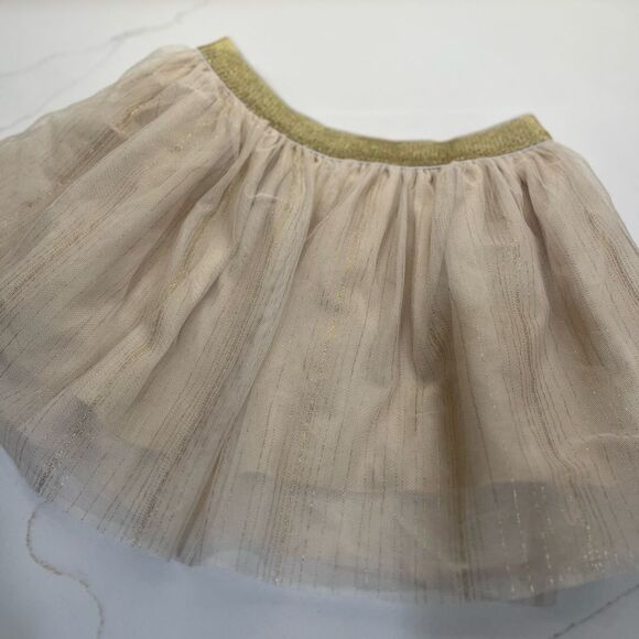 Gold and Cream Tulle Skirt by Little Wink - Picture 1 of 6